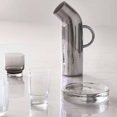 Carafe à eau PIPE PITCHER / 1,2 L / Ø 7,5 x H. 30,5 cm / Acier inoxydable poli miroir / Normann Copenhagen