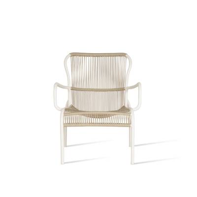 Fauteuil lounge de jardin LOOP / H. assise 39 cm / Corde Polypropylène / Beige et Blanc / Vincent Sheppard