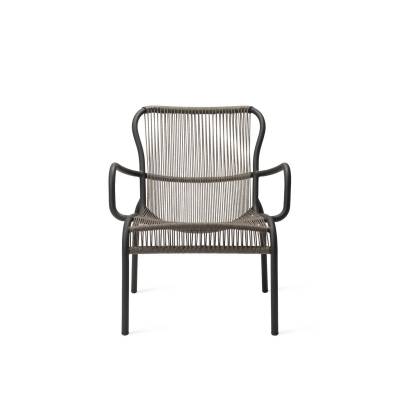 Fauteuil lounge de jardin LOOP / H. assise 39 cm / Corde Polypropylène / Gris / Vincent Sheppard