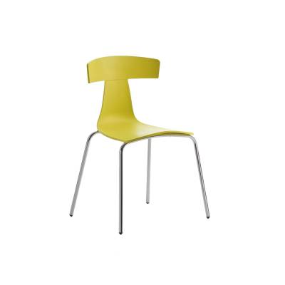 Chaise REMO / H. assise 45 cm / Plastique / Jaune / Plank