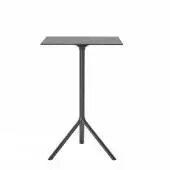 Table haute carrée MIURA / H. 108 cm / Métal / Noir / Plank