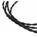 Câble électrique textile torsadé noir