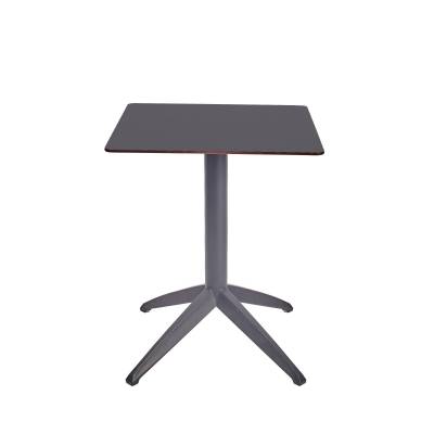 Table d'extérieur carrée pliable QUATRO compact anthracite pied anthracite