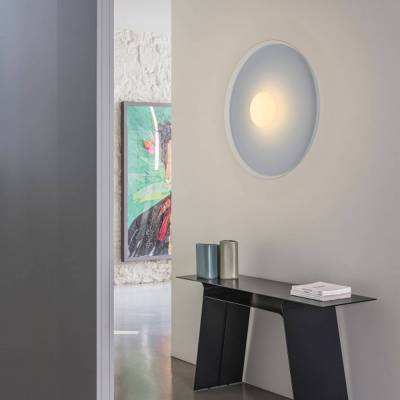 Applique murale design TOP / Ø 90 cm / Aluminium / Blanc / Vibia