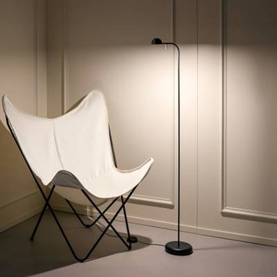 Lampadaire en métal PIN / H. 125 cm / Noir / Vibia