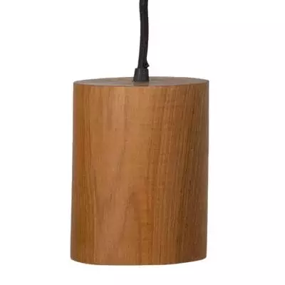 Abat-jour pour suspension KOMPOR M / Ø 15 x H. 14 cm / Bois teck recyclé / Nature & Home Ethnique