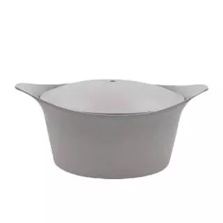 Cocotte L'INCROYABLE COCOTTE / 7 Litres Ø 28 cm / Fonte d'aluminium / Gris Perle / Cookut