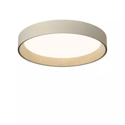 Plafonnier rond DUO / Ø 78,5 cm / Métal et Bois / Beige / Vibia