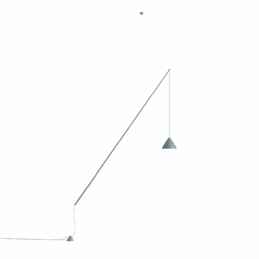Lampadaire suspendu et orientable NORTH / H. 208 cm / Métal / Bleu / Vibia