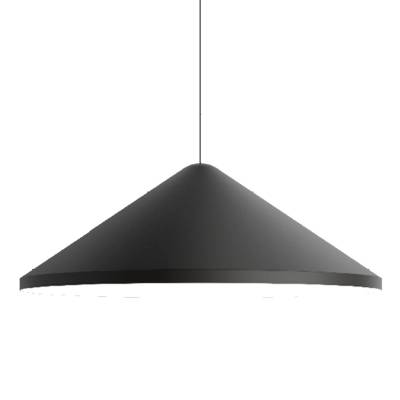 Suspension conique NORTH / Ø 60 x H. 21 cm / Acier / Noir / Vibia