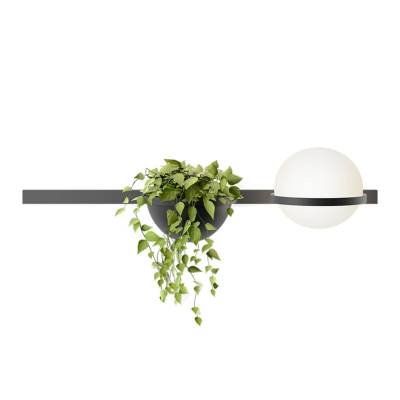 Applique murale horizontale PALMA / 1 Diffuseur + 1 Jardinière / L. 85 cm / Vibia