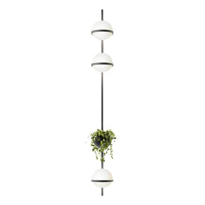 Applique murale verticale PALMA / 3 Diffuseurs + 1 Jardinière / H. 114 cm / Vibia