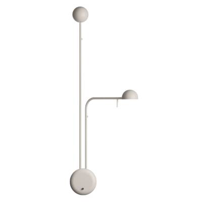 Applique murale droite PIN / 2 lampes avec interrupteur / H. 70 cm / Métal / Beige / Vibia