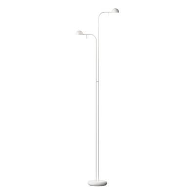 Lampadaire à deux lampes en métal PIN / H. 143 cm / Blanc / Vibia