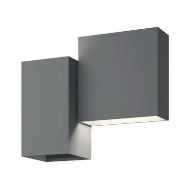 Applique murale double STRUCTURAL / Rectangle et Carré  / Métal / Gris foncé / Vibia