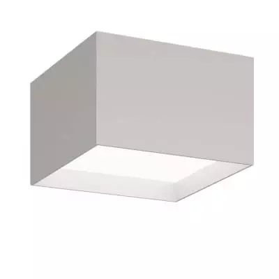Spot plafonnier de cuisine en métal de forme carré, blanc et cuivré