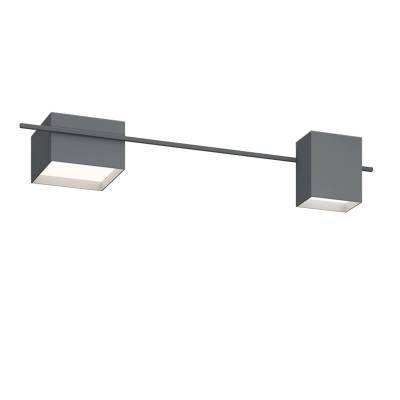 Plafonnier STRUCTURAL / L. 120 cm / Métal / Gris foncé / Vibia