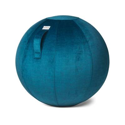 Assise design BALLON - Bureau / Velours Bleu / Vluv