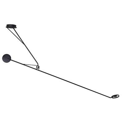 Plafonnier suspension AARO / H. 1,48 m / Métal / Noir / DCW