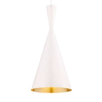 Suspension indus BEAT TALL / Blanc - Laiton / Tom Dixon