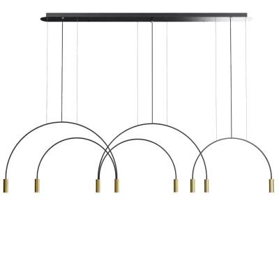 Suspension VOLTA 5 demi-cercles / Gold / Estiluz