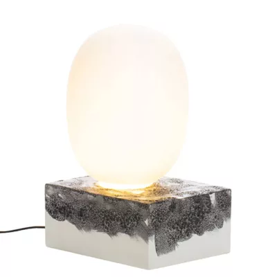 Lampe ovale en verre MAGMA TWO HIGH / Blanc / Pulpo