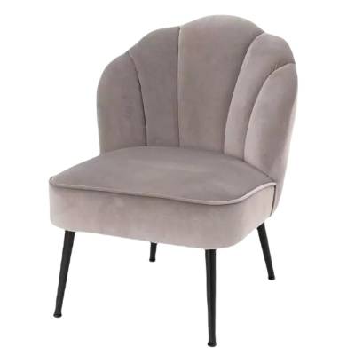 Fauteuil velours gris / FLORE / Mon petit fauteuil