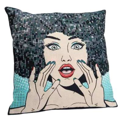 Coussin DISCO - 40 x 40 cm / Tissu / 3 coloris / Cades