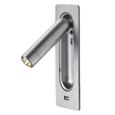 Lampe tête de lit LEDTUBE USB / Aluminium