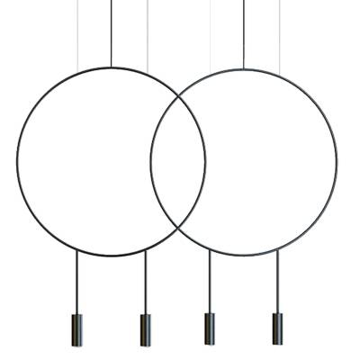 Lustre suspension REVOLTA double / Métal Noir / Estiluz