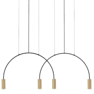 Suspension VOLTA 2 demi-cercles / Gold / Estiluz