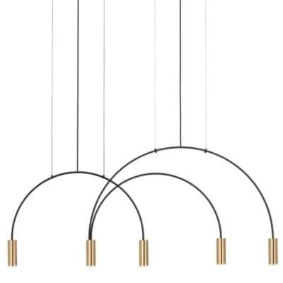 Suspension VOLTA 3 demi-cercles / Gold / Estiluz