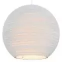 Suspension boule MOON 24 / 45 cm diamètre / Carton blanc / Graypants
