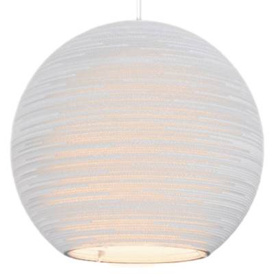 Suspension boule MOON 24 / 45 cm diamètre / Carton blanc / Graypants