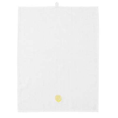 Torchon vaisselle YUMMY TEA TOWELS / Lin et Coton / Blanc Broderie Citron / Normann Copenhagen