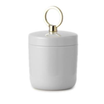 Boîte de rangement RING / H. 7 x Ø 15,5 cm / Acier / Gris clair / normann copenhagen