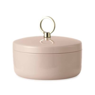 Boîte de rangement RING / H. 8,5 x Ø 10 cm / Acier / Beige Sable / normann copenhagen