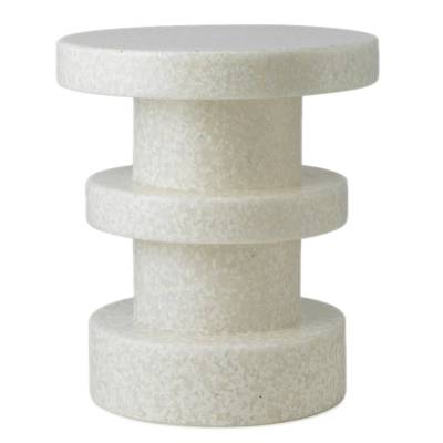 Tabouret BIT STOOL STACK  / 100% Recyclé / Ø 36 cm / Blanc / Normann Copenhagen