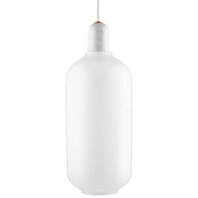 Suspension AMP Large / Hauteur 26 cm / Verre - Marbre / Blanc / Normann Copenhagen