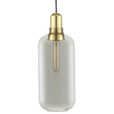 Suspension AMP Large / Hauteur 26 cm / Verre - Laiton / Fumé / Normann Copenhagen