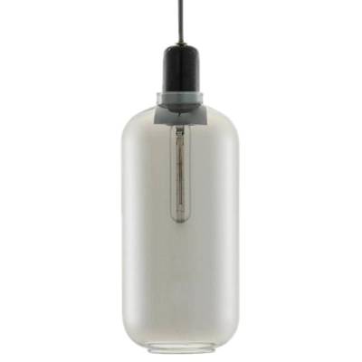 Suspension AMP Large / Hauteur 26 cm / Verre - Marbre / Fumé - Noir / Normann Copenhagen