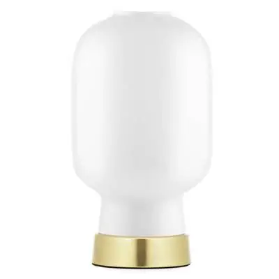 Lampe à poser AMP / Hauteur 26,5 cm / Verre - Laiton / Blanc / Normann Copenhagen