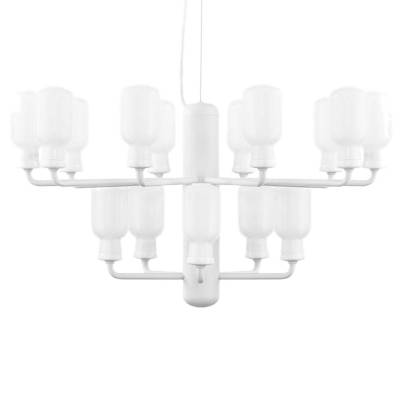 Lustre small AMP / Hauteur 32,5 cm / Verre - Marbre / Blanc / Normann Copenhagen