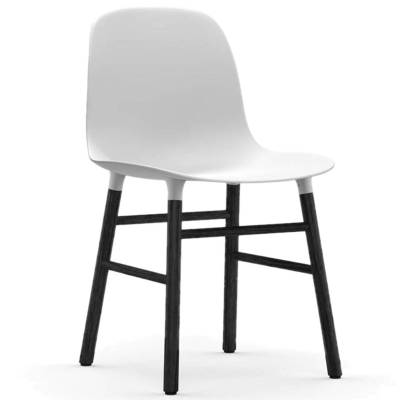 Chaise FORM / Blanc / Piétement noir / Normann Copenhagen