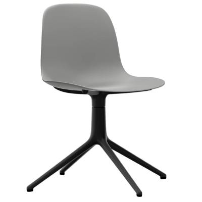 Chaise pivotante FORM / Gris / Piétement noir / Normann Copenhagen