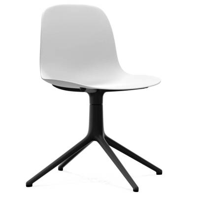 Chaise pivotante FORM / Blanc / Piétement noir / Normann Copenhagen