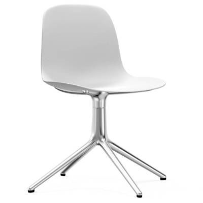 Chaise pivotante FORM / Blanc / Piétement chrome / Normann Copenhagen