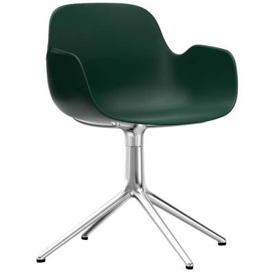 Fauteuil pivotant FORM / Vert / Piétement alu / Normann Copenhagen