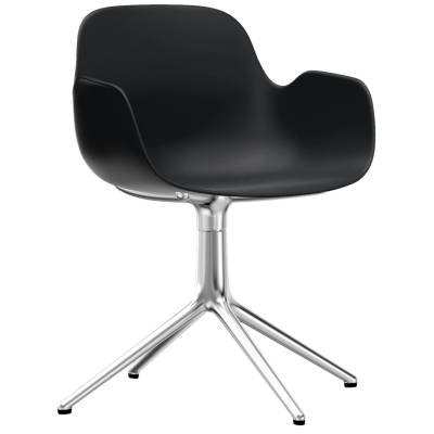 Fauteuil pivotant FORM / Noir / Piétement alu / Normann Copenhagen