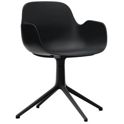 Fauteuil pivotant FORM / Noir / Piétement noir  / Normann Copenhagen